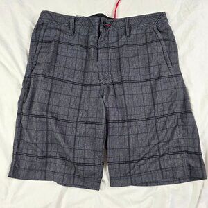 ONeill Hybrid Freak Mens Size 33 Gray Plaid Board Shorts Casual Outdoors Summer